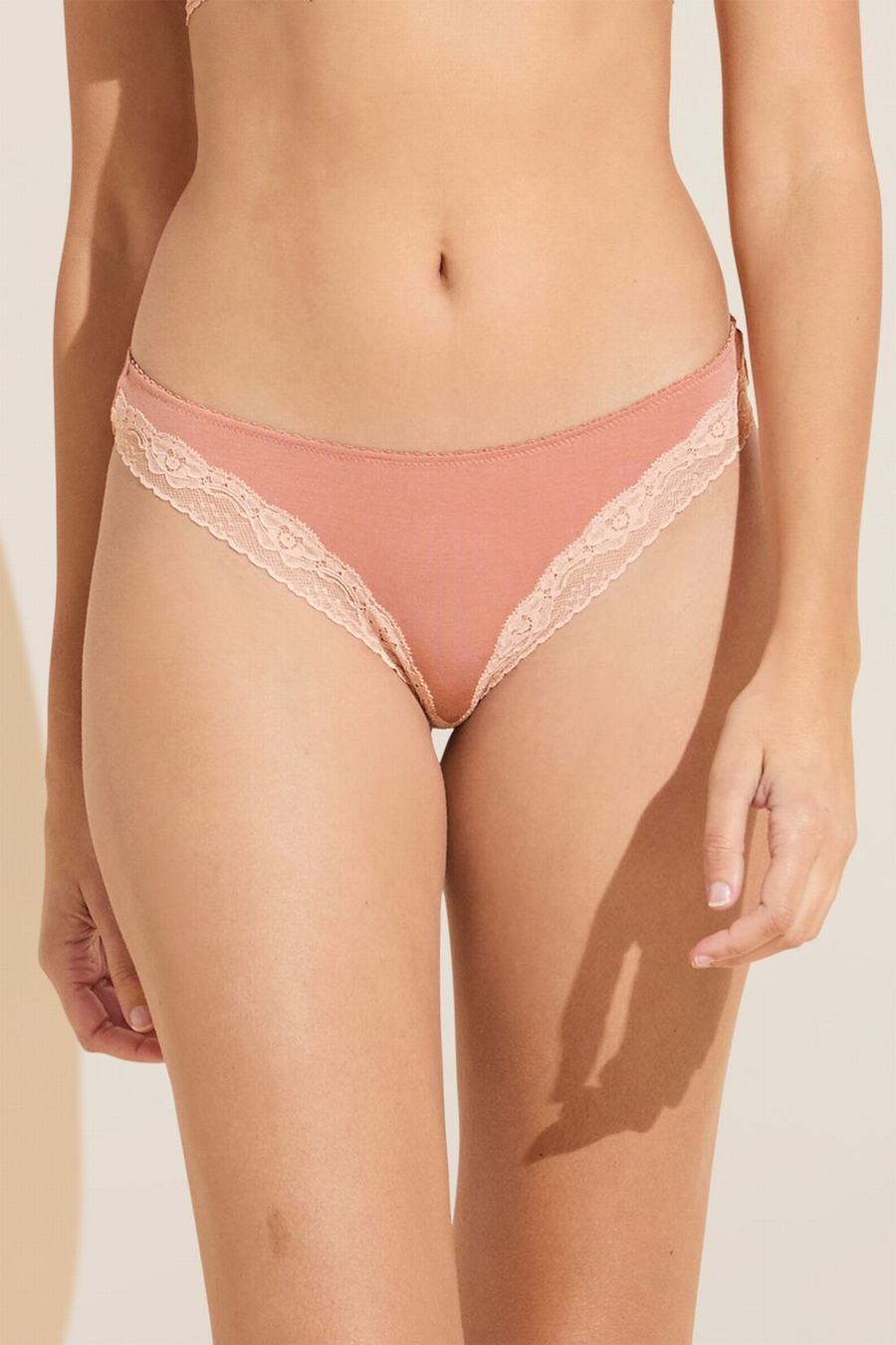 Eberjey Flora TENCEL™ Modal Tanga Külot Kadın Pembe Koyu Kırmızı Pembe | AIX9217VG