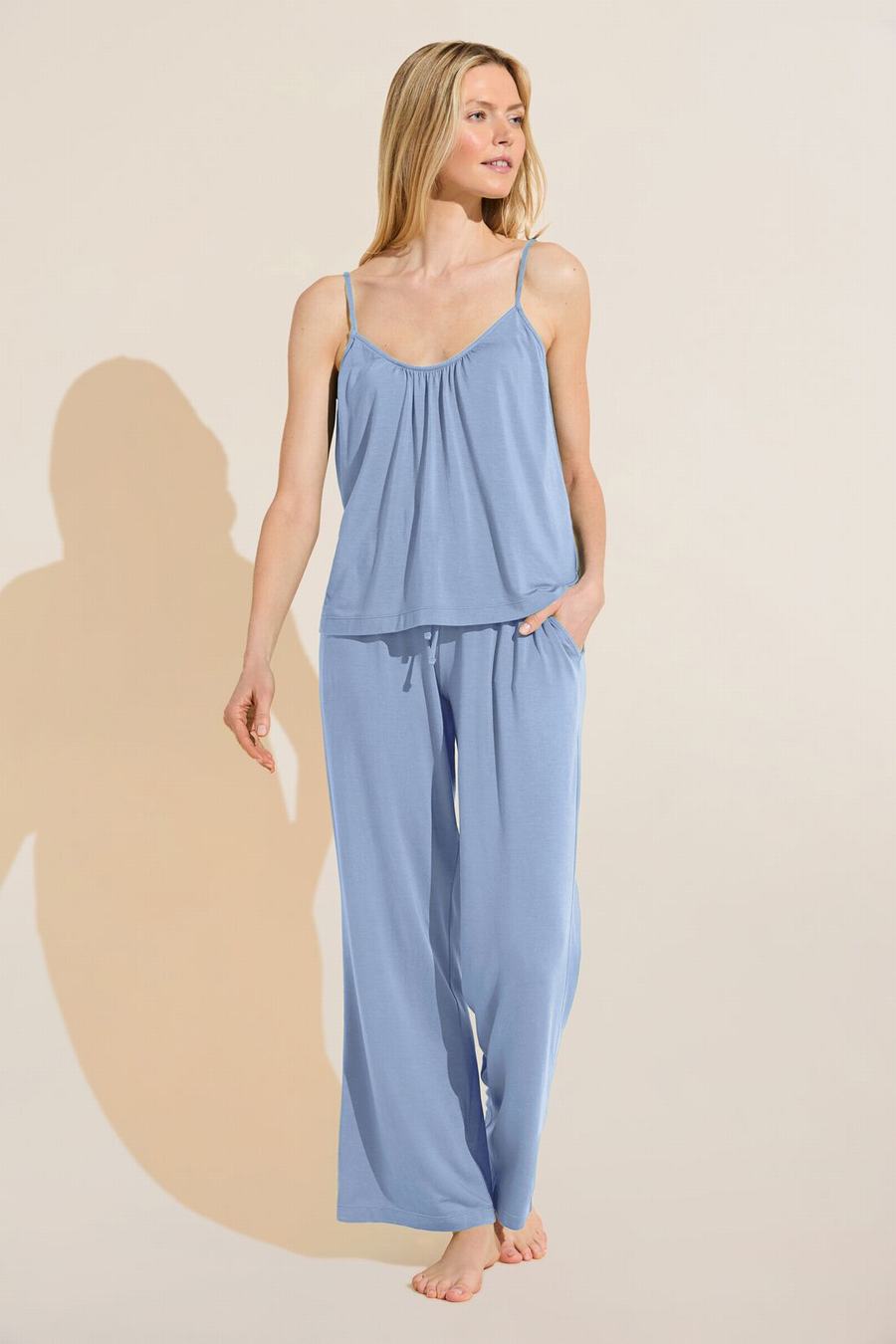 Eberjey Gisele TENCEL™ Modal Cami & Pant PJ Set Pijama Kadın Mavi | NOC606UK